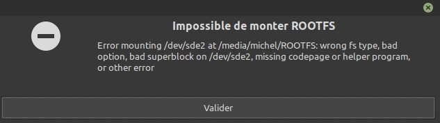 ROOTFS not mountable