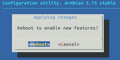 Applying changes screen