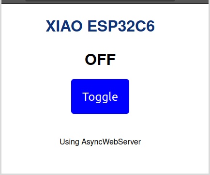 XIAO ESP32C3 Web Server Index Page